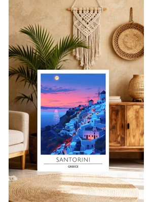 Mgi Design Sanatsal Vintage Seyahat Posteri Bohem Kanvas Tablo Çalışma Odası Sanatı