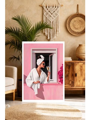 Mgi Design Özel Tasarım Kokteyl Tablosu Boho Stilinde Kanvas Tablo Çalışma Odası Sanatı
