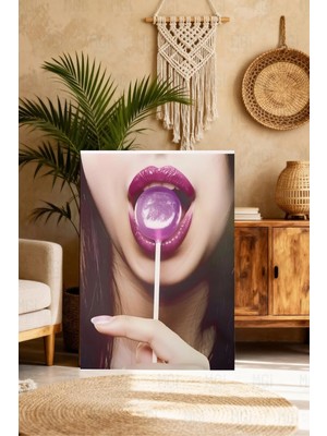 Mgi Design Premium Kalite Pembe Eklektik Tablo Minimalist Kanvas Tablo Mutfak Dekoru
