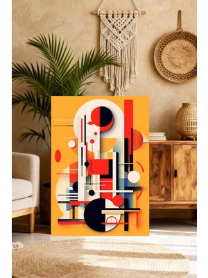 Mgi Design Lüks Çağdaş Tablo Eseri Vintage Etkili Kanvas Tablo Salon Dekoru