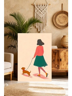Mgi Design Özel Tasarım Renkli Eklektik Tablo Boho Stilinde Kanvas Tablo Şık Duvar Dekoru