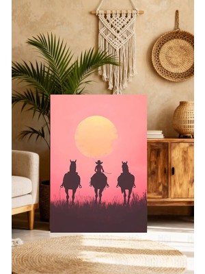 Mgi Design Zarif Pembe Eklektik Tablo Minimalist Kanvas Tablo Şık Duvar Dekoru