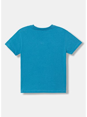 United Colors Of Benetton Mavi Erkek Çocuk Baskılı T-Shirt 3I1XC10TF