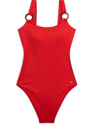 Tommy Hilfiger Kırmızı Kadın Mayo Scoop Back Op