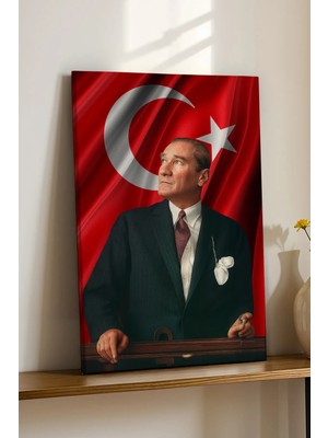 Mgi Design Kaliteli Türk Bayraklı Mustafa Kemal Atatürk Tablosu