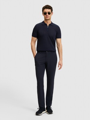 Cacharel Erkek Lacivert Slim Fit Beli Lastikli Pantolon 50328690-VR033