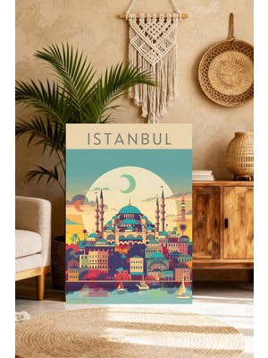 Mgi Design Modern Premium Vintage Seyahat Posteri Bohem Kanvas Tablo Ofis Duvar Tablosu
