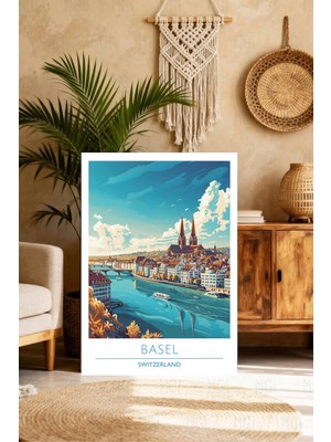 Mgi Design Estetik Vintage Seyahat Posteri Retro Kanvas Tablo Dekoratif Duvar Sanatı