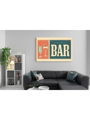 Mgi Design Şık Kokteyl Tablosu Modern Tarzda Kanvas Tablo Yatak Odası Tablosu