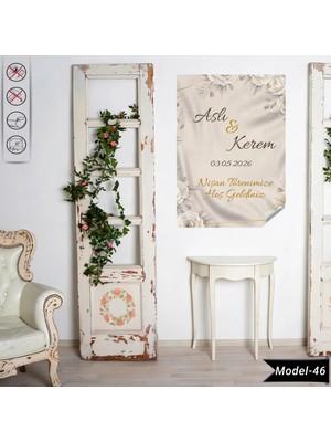 Akıllı Kağıt Statik Tutunma Özellikli Nişan Tablo - Poster Özel Gün ( Model - 46)
