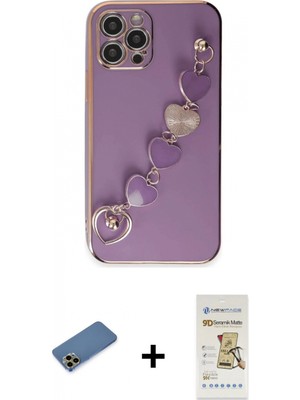 Pileli Store Pilelistore™ iPhone 12 Pro Max Kılıf Nova Işık Prime - Siyah Mat Seramik Nano Ekran Koruyucu + Shine Kamera Lens Koruma Cam - Gd