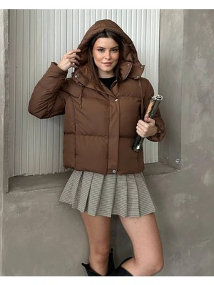 Vess Moda Kapüşonlu Şişme Mont