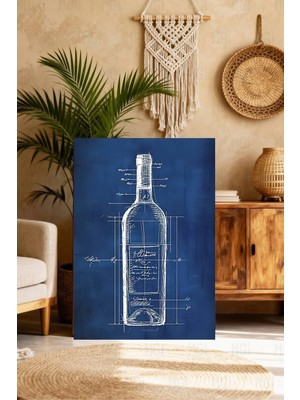 Mgi Design Premium Kalite Kokteyl Tablosu Minimalist Kanvas Tablo Çalışma Odası Sanatı