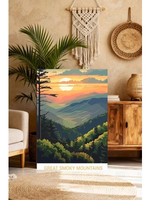 Mgi Design Sanatsal Vintage Seyahat Posteri Boho Stilinde Kanvas Tablo Lüks Duvar Sanatı