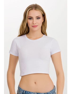 İlke Elastan Yarım Kol Crop 2318