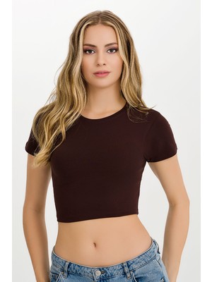 İlke Elastan Yarım Kol Crop 2318