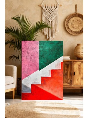 Şık Modern Sanat Tablosu Boho Stilinde Kanvas Tablo Ofis Duvar Tablosu