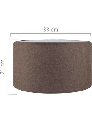 Evlight Kahverengi Lambader Şapkası Ahşap Malzeme ile Şık ve Modern Tasarım 38 cm