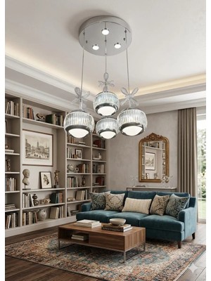 3 Renk 4 Top Sarkıt Modeli  LED Avize