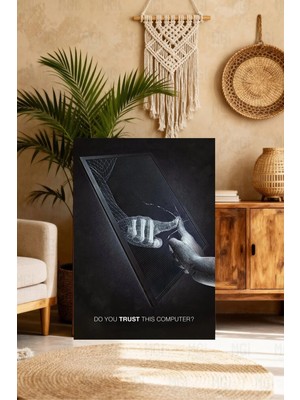 Mgi Design Özel Tasarım Retro Film Afişi Vintage Etkili Kanvas Tablo Yatak Odası Tablosu