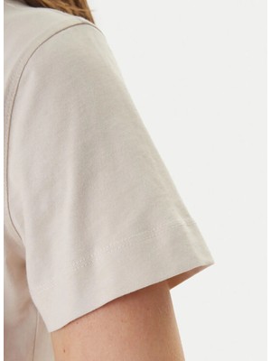 Guess Bej Kadın Box Fit Taşlı T-Shirt W6GI08K3023-A11C