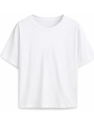 Ecrou Kadın Relax Fit Basic Tshirt