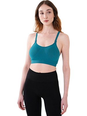 Musclecloth Nova Seamless Sırt Detaylı Bra Cool Blue