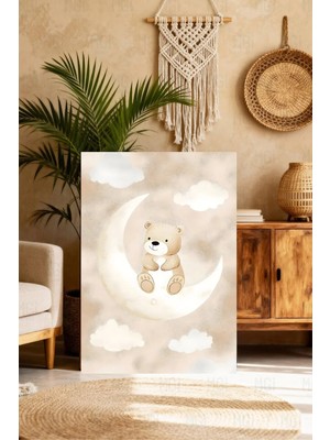 Mgi Design Modern Premium Sevimli Bebek Resmi Vintage Etkili Kanvas Tablo Salon Dekoru