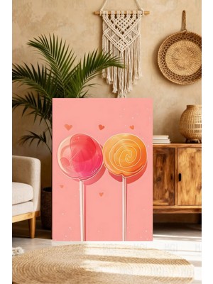 Mgi Design Lüks Pembe Eklektik Tablo Vintage Etkili Kanvas Tablo Lüks Duvar Sanatı
