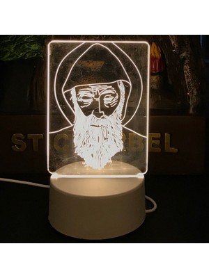 Ozcmax USB Kablolu Işıklı Kendiliğindenn Beyaz Kalemli-Silgili Kreatif 3D Görselleştirme LED Lambası