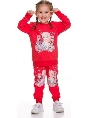 Mj Kids Kız Çocuk Baskılı Eşofman Takımı 3-10 Yaş