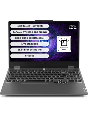 Lenovo Loq 15IRX10 GTI321 Intel Core I7 13700HX 32GB 1tb SSD RTX5050 Freedos 15.6" Fhd 83JE00WGTR