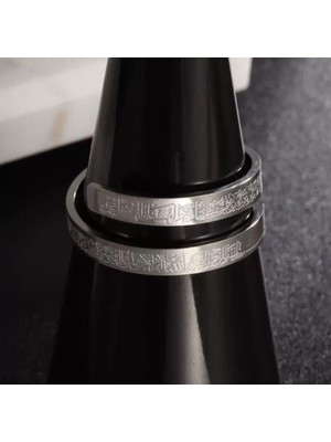 Stainless Steel Gümüş Renk Çift Katlı Ayarlanabilir Ayetel Kürsi Yüzük