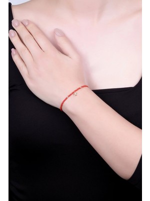 So CHIC Deniz Yıldızı 14 Ayar Altın 19 cm Mercan Taşlı Bileklik