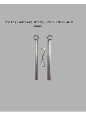 Zero Land Depomix 25X60 Balkon Askılığı Kare Demir Uyumlu Ha Dalı Çamaşır Askısı