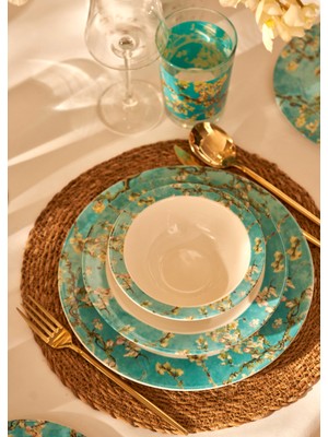 Bella Maison Van Gogh Almond Blossom Porselen 18 Parça 6 Kişilik Yemek Takımı
