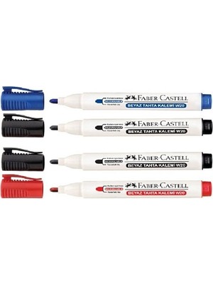 Faber-Castell Tahta Kalemi W20 Doldurulabilir 4 Adet Kırmızı Mavi Siyah Renk Seçenekleri