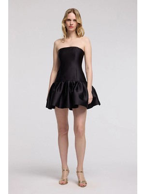 adL  Mert Aslan  Straplez Mini Elbise Siyah 12446890000