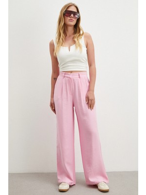 Never More Modal Palazzo Pantolon Pembe