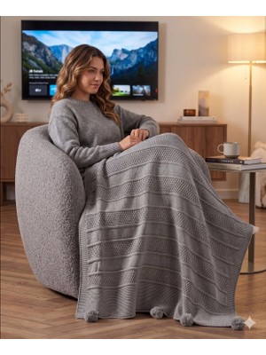 Doux Home Collection Balık Sırtı Tv Battaniyesi
