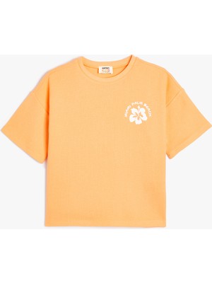 Koton Turuncu Kız Çocuk T-Shirt 4SKG10005AK