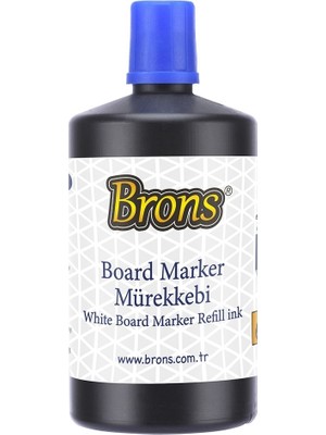 Brons BR-9151 Beyaz Tahta Kalemi Mürekkebi 250 cc Mavi
