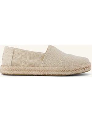 Kadın Terlik 10023022 Toms Alpargata Rope 2.0 Champagne Glimmer Slub Canvas