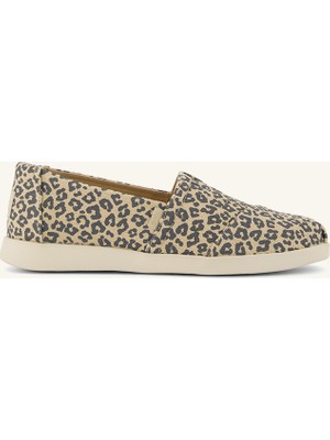 Alpargata Plus Kadın Espadril 10023031 Toms Oatmeal Small Leopard Spots