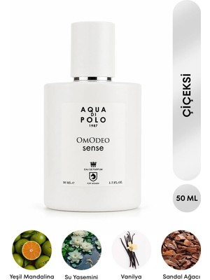 Aqua Di Polo 1987 Omodeo Sense EDP Kadın Parfüm 50ml| Çiçeksi| Mandalina, Yasemin, Zencefil Çiçeği, Vanilya, Sandal