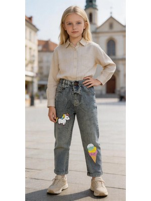 Kaizer Jeans Füme Dondurma Desenli Çocuk Pantolonu