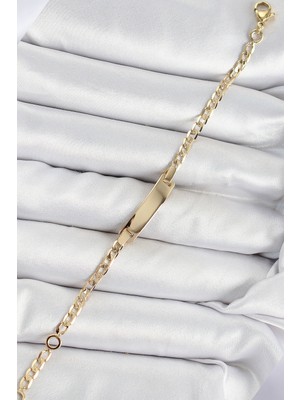 Youday Accessories Pirinç Dikdörtgen Model Gold Renk Xuping Bebek Künyesi
