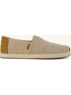 Alpargata Erkek Espadril 10023174 Toms Alp Fwd Natural Undyed Stitched Stripe