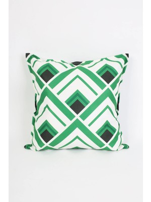 Ness Home Desenli Beyaz Süet Yastık /kırlent Kılıfı Fermuarlı 48X48 cm