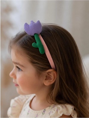 Joinkidz Lale Figürlü Yumuşak Dolgulu Kız Çocuk Taç